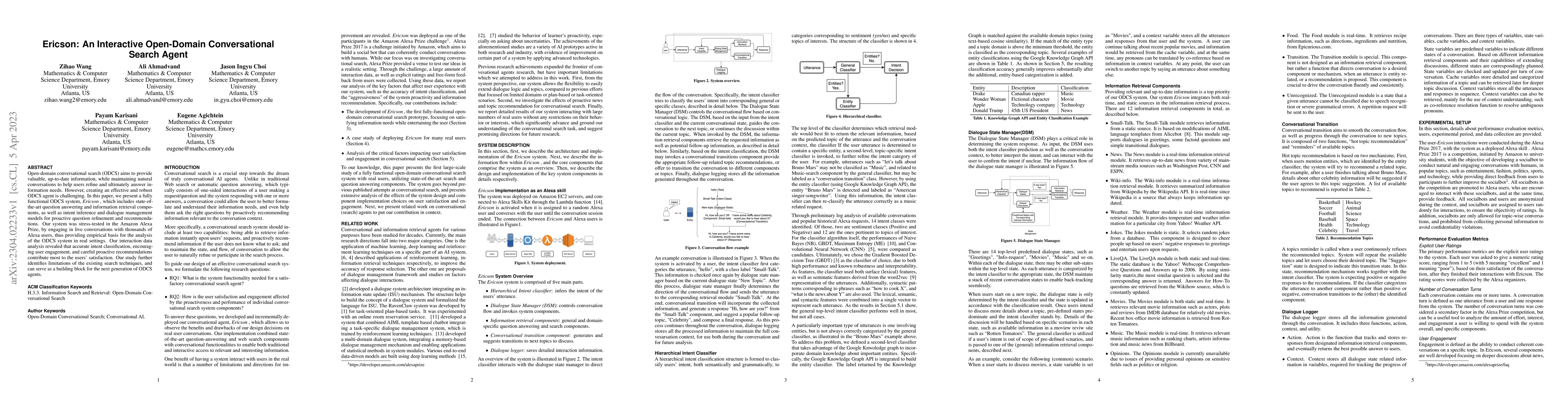 Thumbnail for Ericson: An Interactive Open-Domain Conversational Search Agent