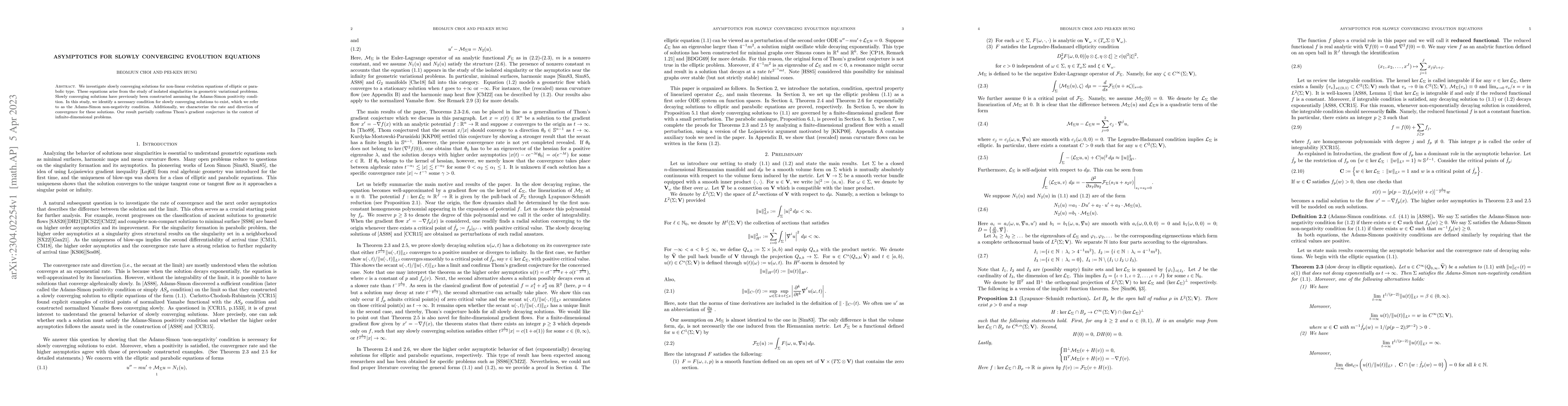 Thumbnail for Asymptotics for slowly converging evolution equations