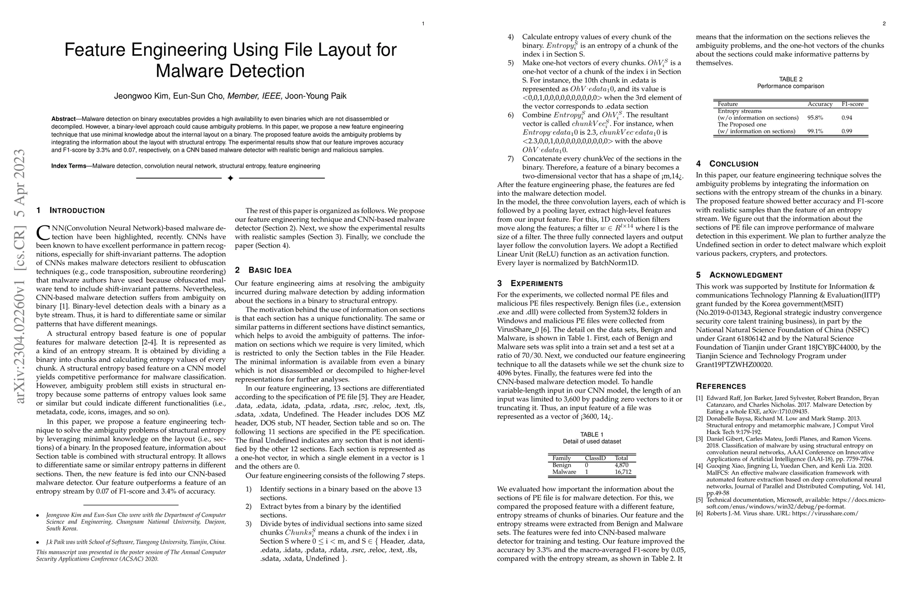 Thumbnail for Feature Engineering Using File Layout for Malware Detection