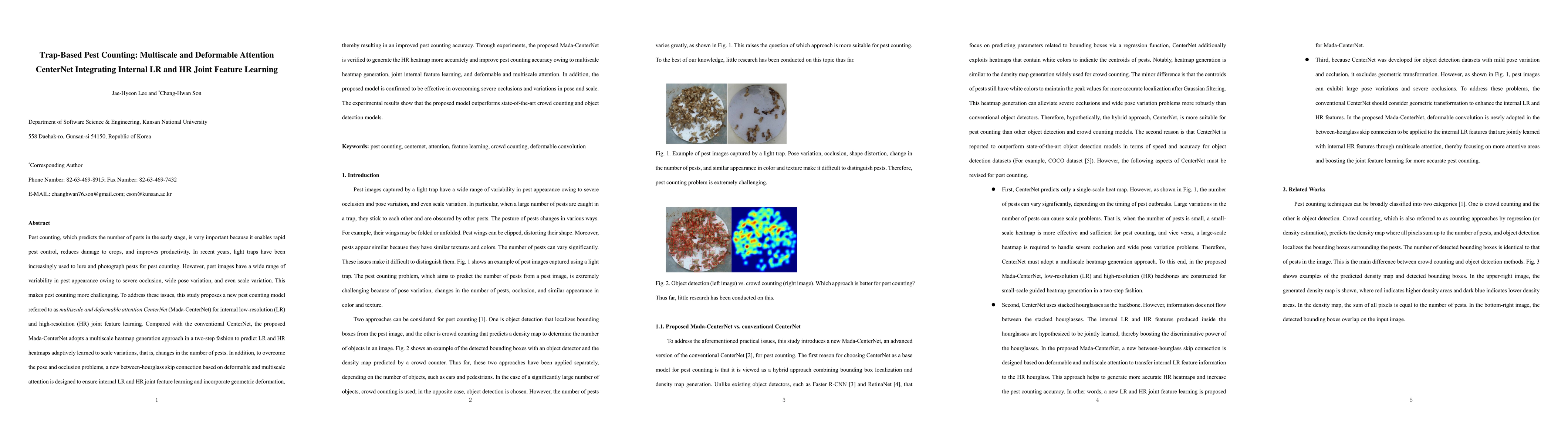 Thumbnail for Trap-Based Pest Counting: Multiscale and Deformable Attention CenterNet
  Integrating Internal LR and HR Joint Feature Learning