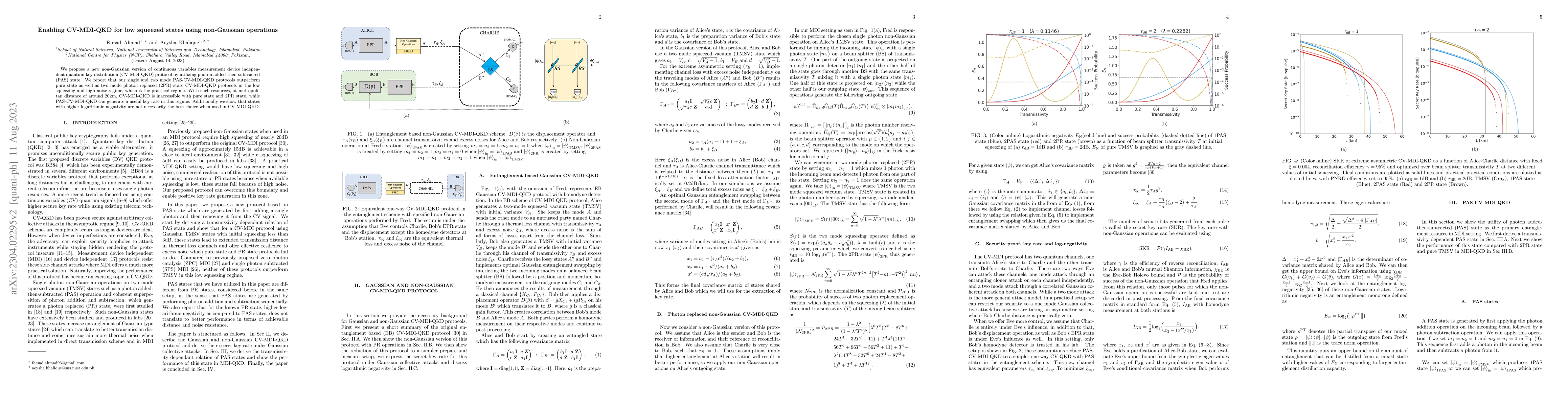 Thumbnail for Enabling CV-MDI-QKD for low squeezed states using non-Gaussian
  operations