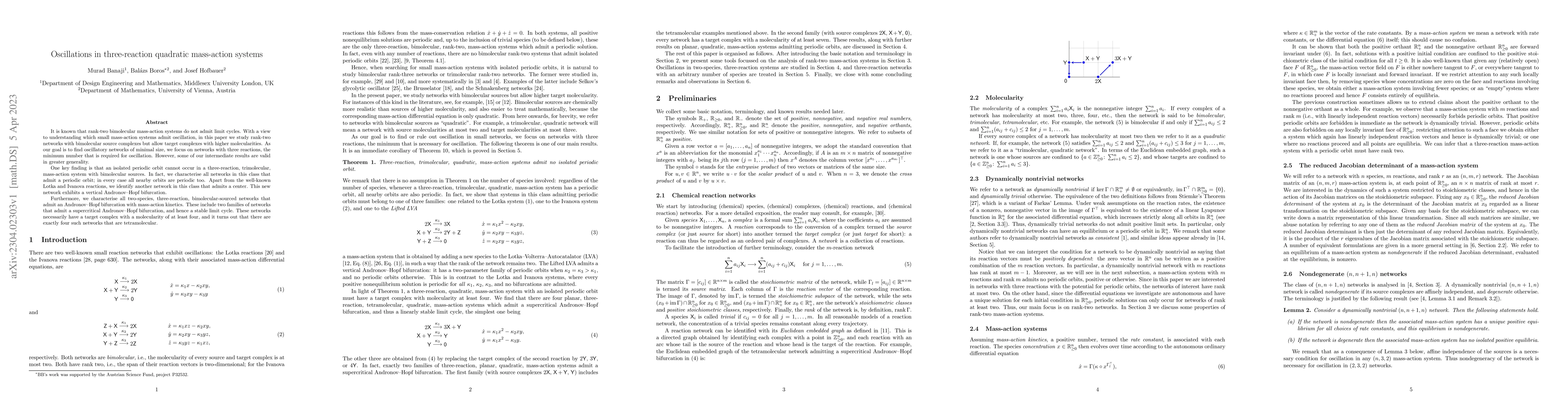 Thumbnail for Oscillations in three-reaction quadratic mass-action systems