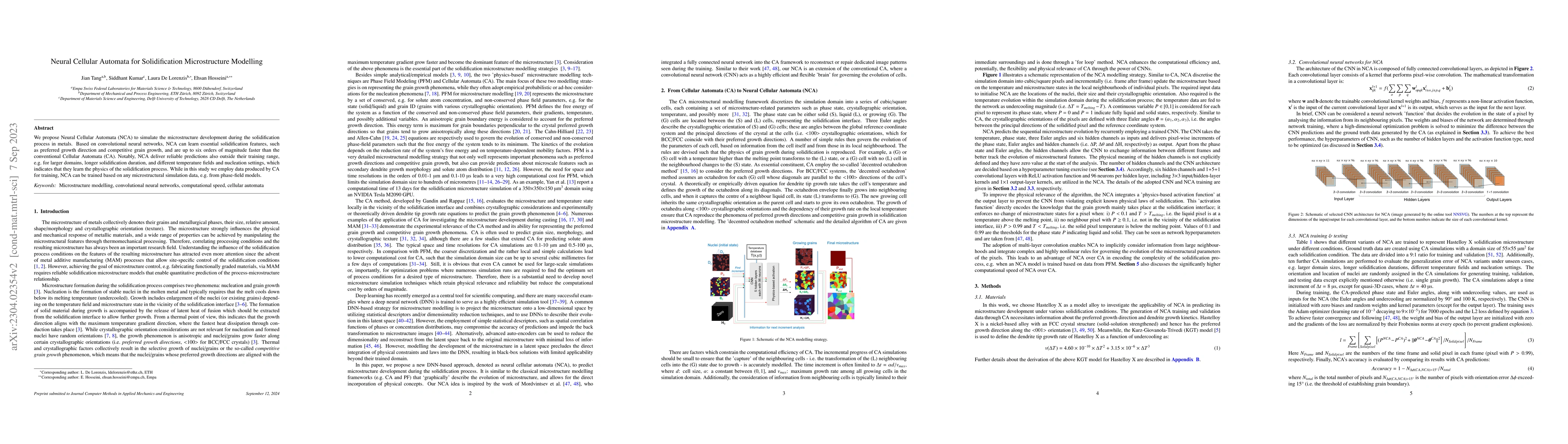 Thumbnail for Neural Cellular Automata for Solidification Microstructure Modelling