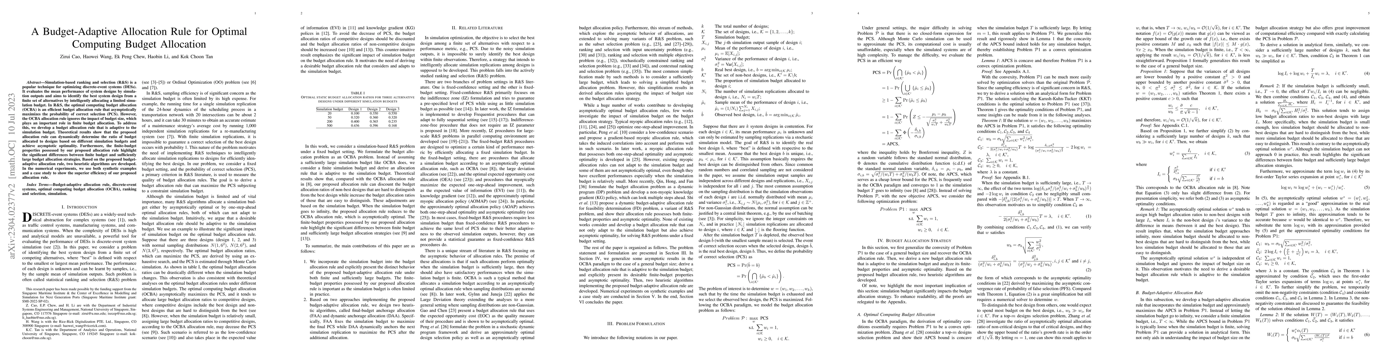 Thumbnail for A Budget-Adaptive Allocation Rule for Optimal Computing Budget
  Allocation