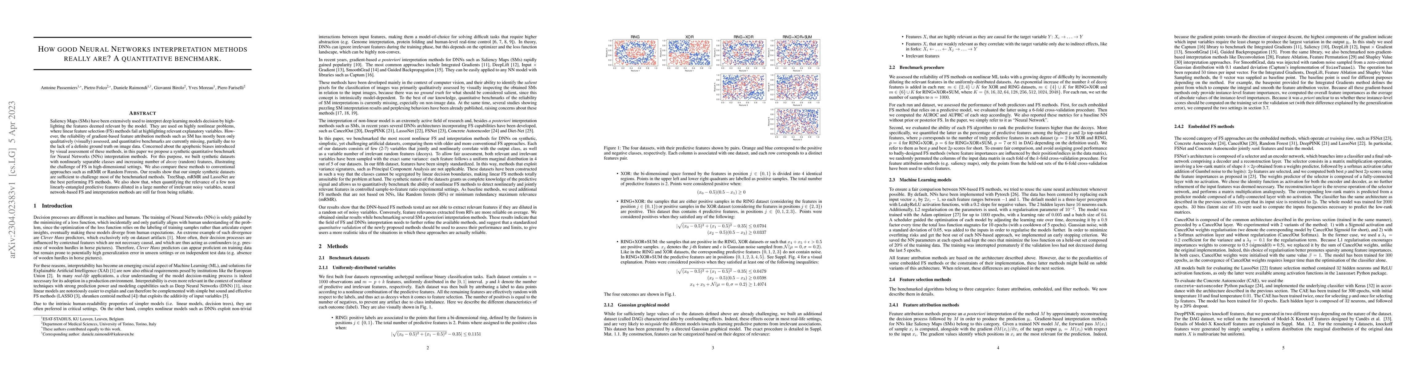 Thumbnail for How good Neural Networks interpretation methods really are? A
  quantitative benchmark