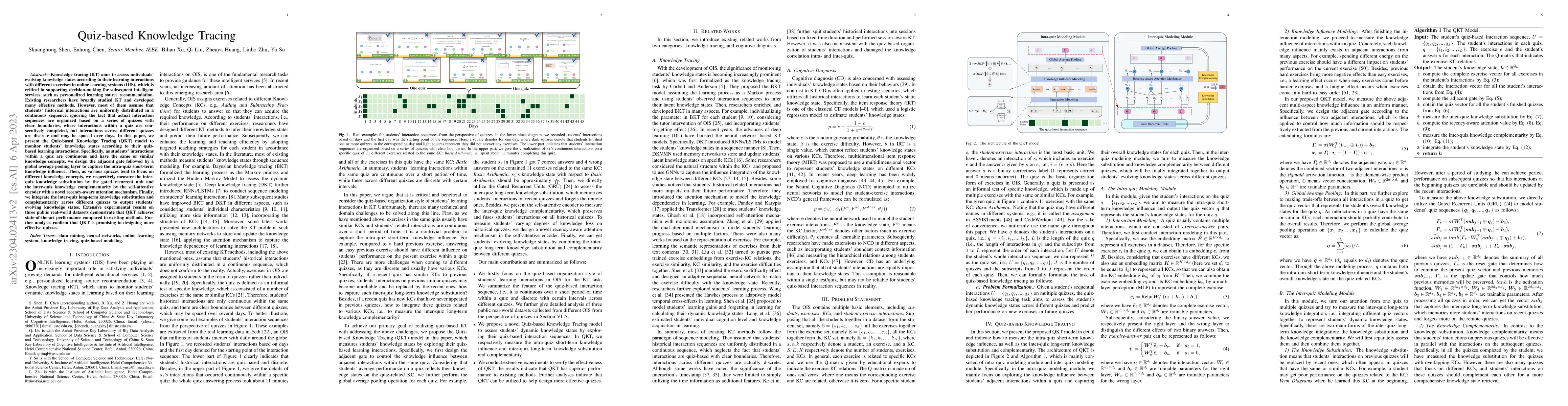 Thumbnail for Quiz-based Knowledge Tracing