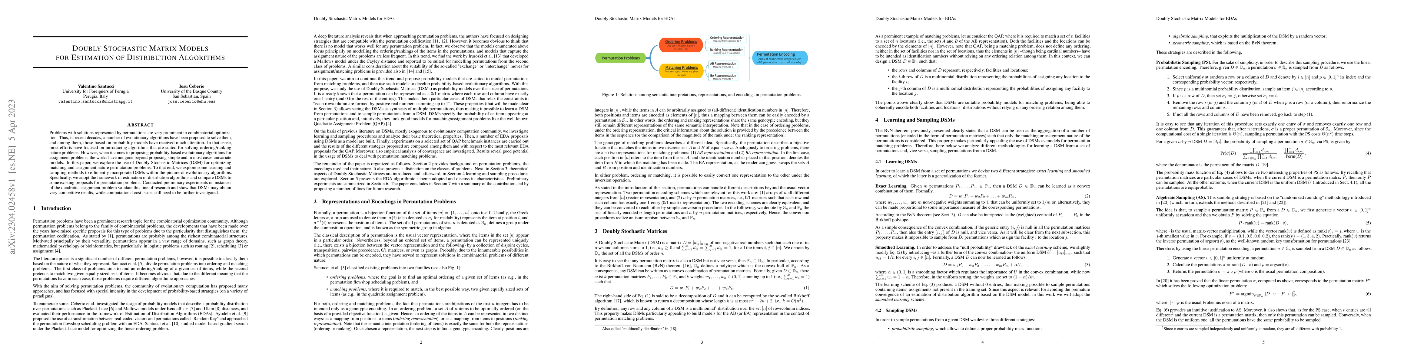 Thumbnail for Doubly Stochastic Matrix Models for Estimation of Distribution
  Algorithms