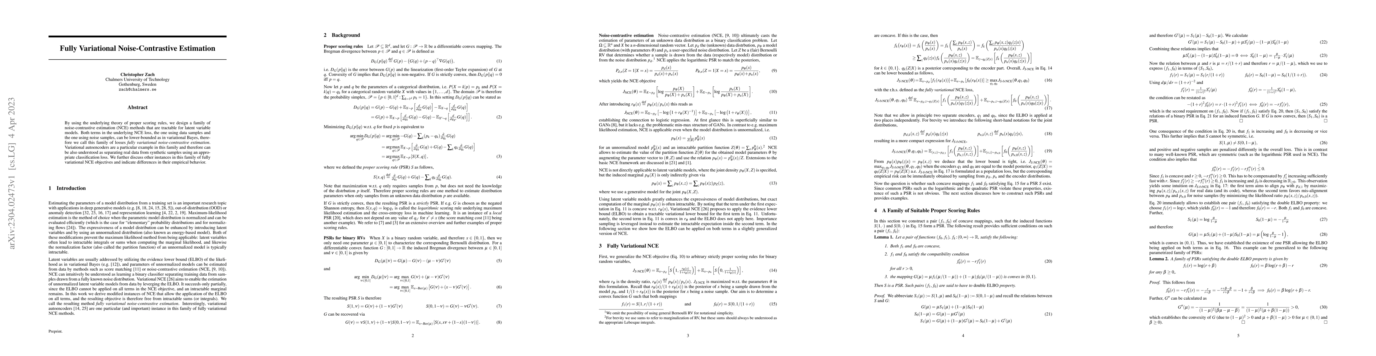 Thumbnail for Fully Variational Noise-Contrastive Estimation