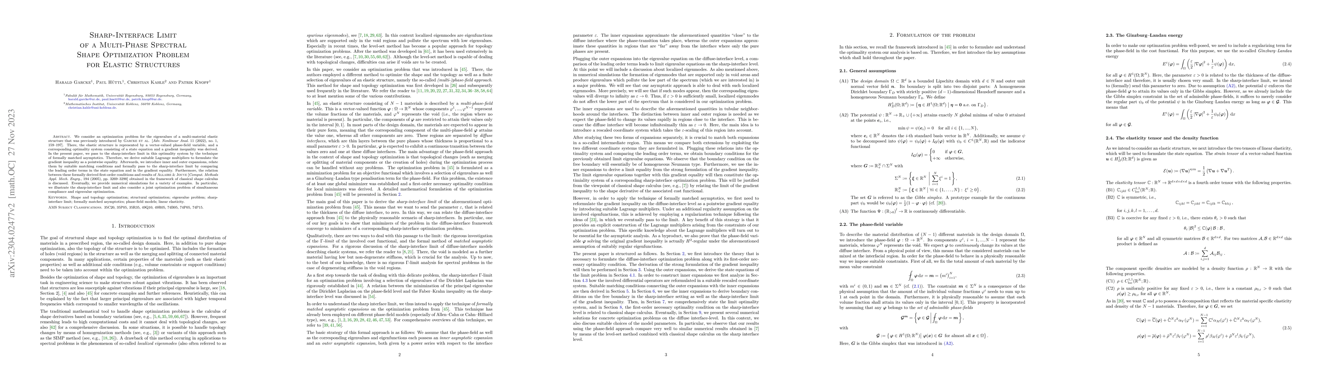 Thumbnail for Sharp-interface limit of a multi-phase spectral shape optimization
  problem for elastic structures