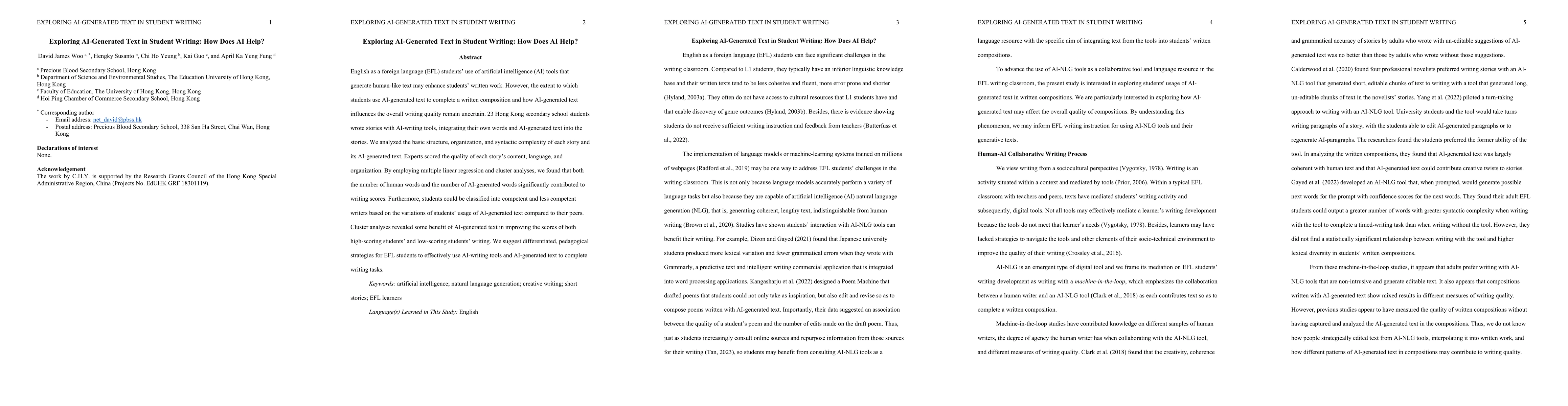 Thumbnail for Exploring AI-Generated Text in Student Writing: How Does AI Help?