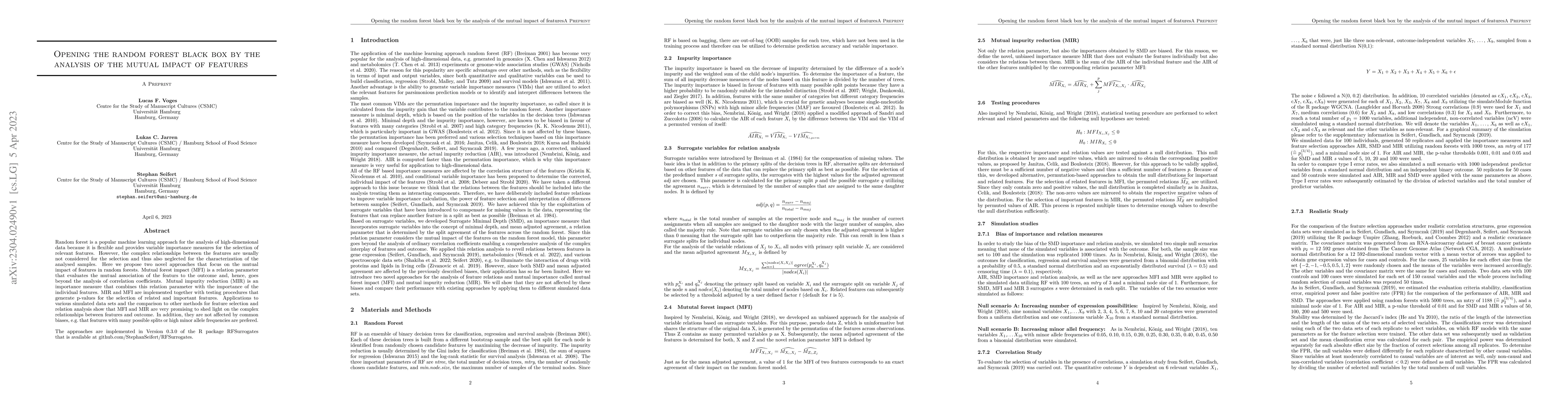 Thumbnail for Opening the random forest black box by the analysis of the mutual impact
  of features