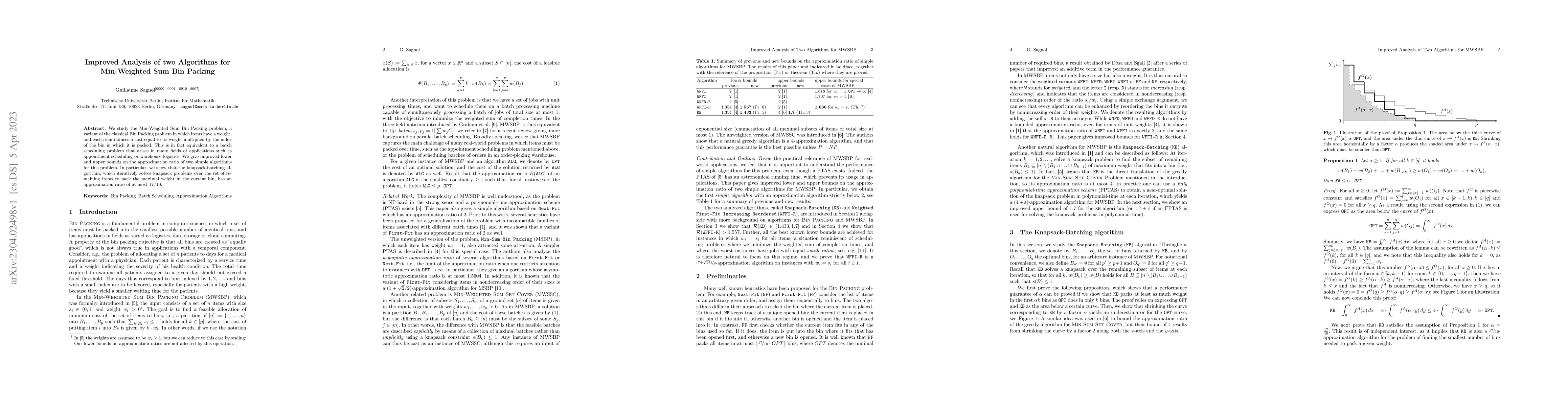 Thumbnail for Improved Analysis of two Algorithms for Min-Weighted Sum Bin Packing