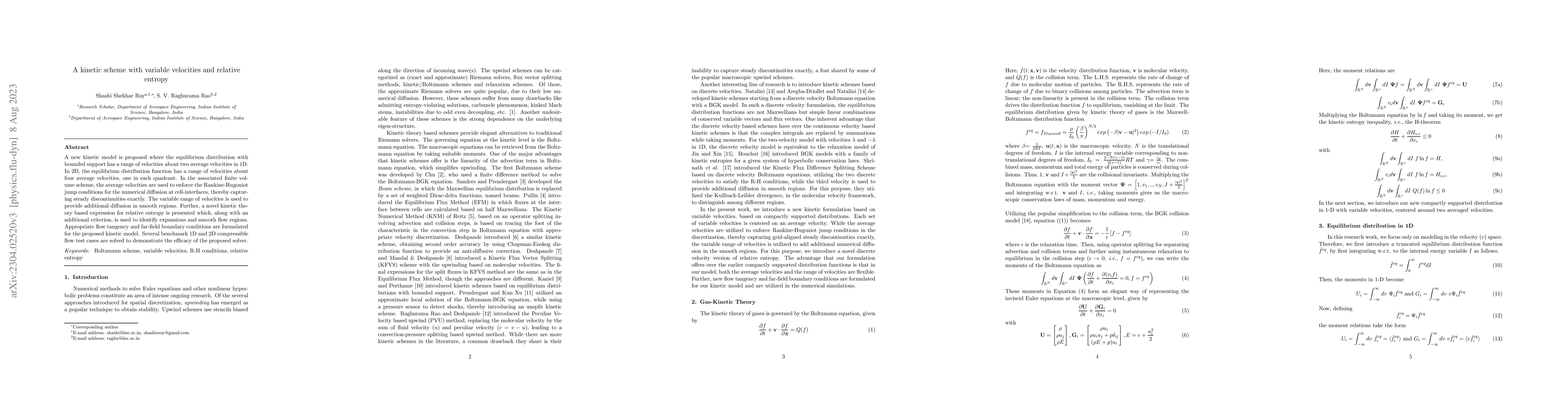 Thumbnail for A kinetic scheme with variable velocities and relative entropy