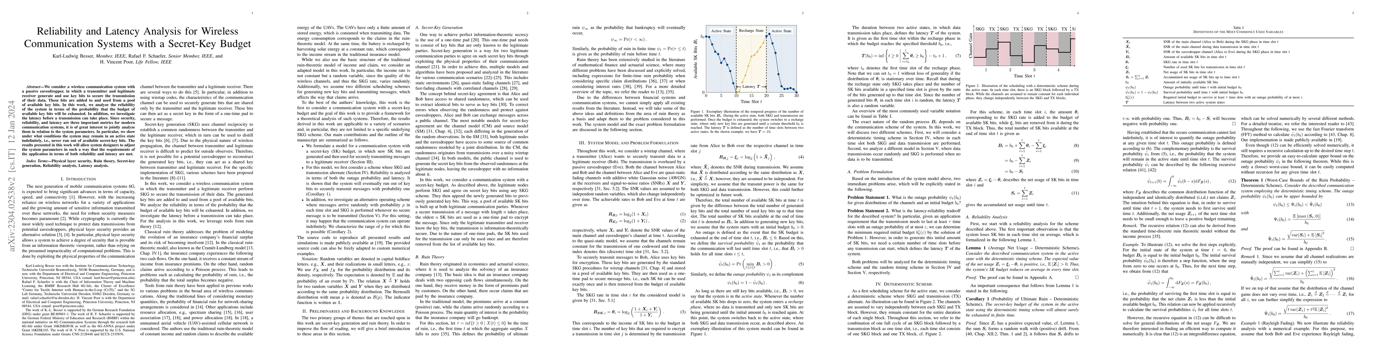 Thumbnail for Reliability and Latency Analysis for Wireless Communication Systems with
  a Secret-Key Budget