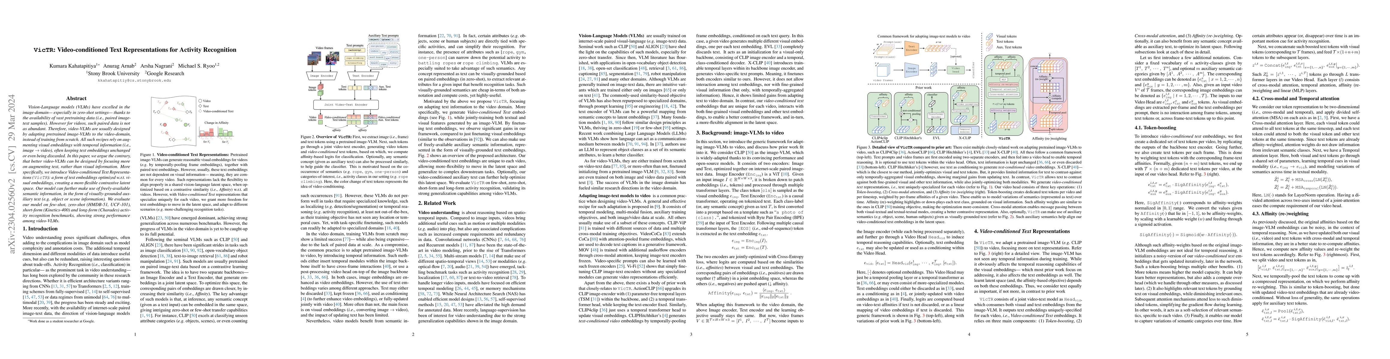 Thumbnail for VicTR: Video-conditioned Text Representations for Activity Recognition