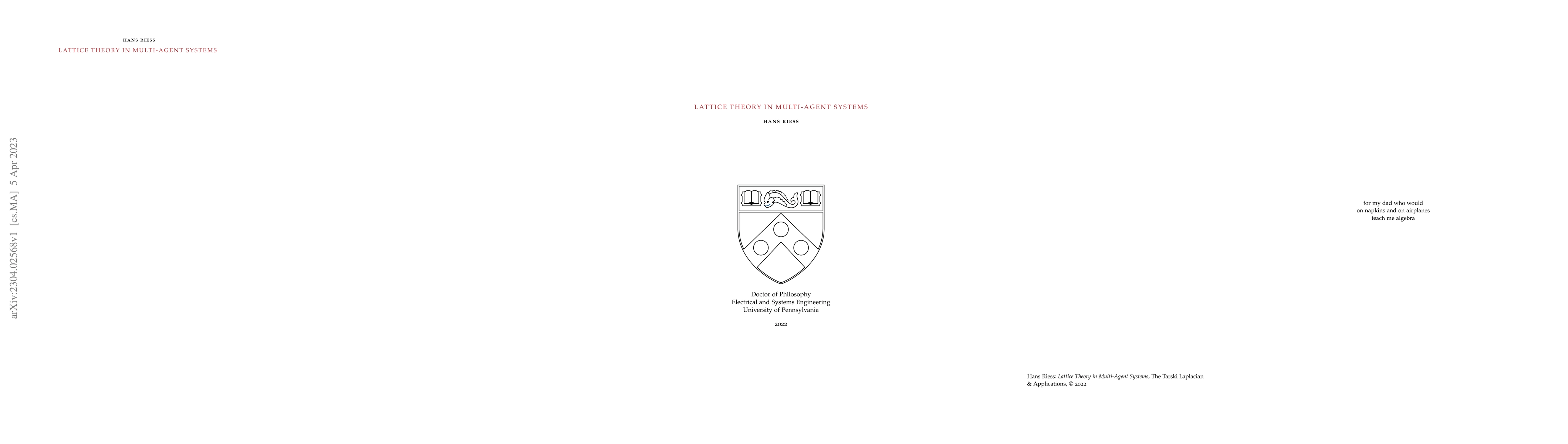 Thumbnail for Lattice Theory in Multi-Agent Systems