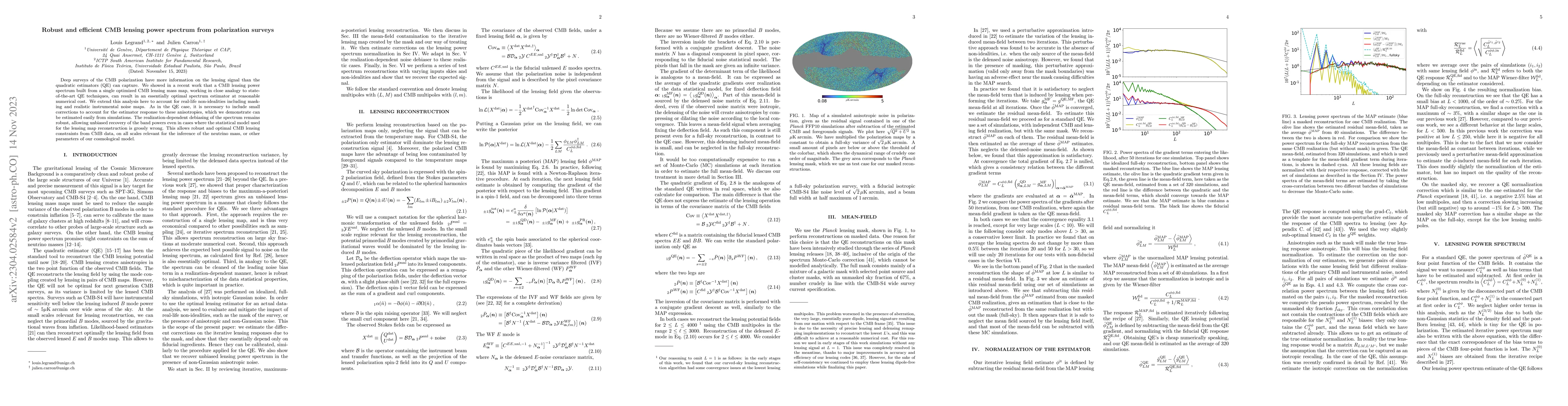 Thumbnail for Robust and efficient CMB lensing power spectrum from polarization
  surveys