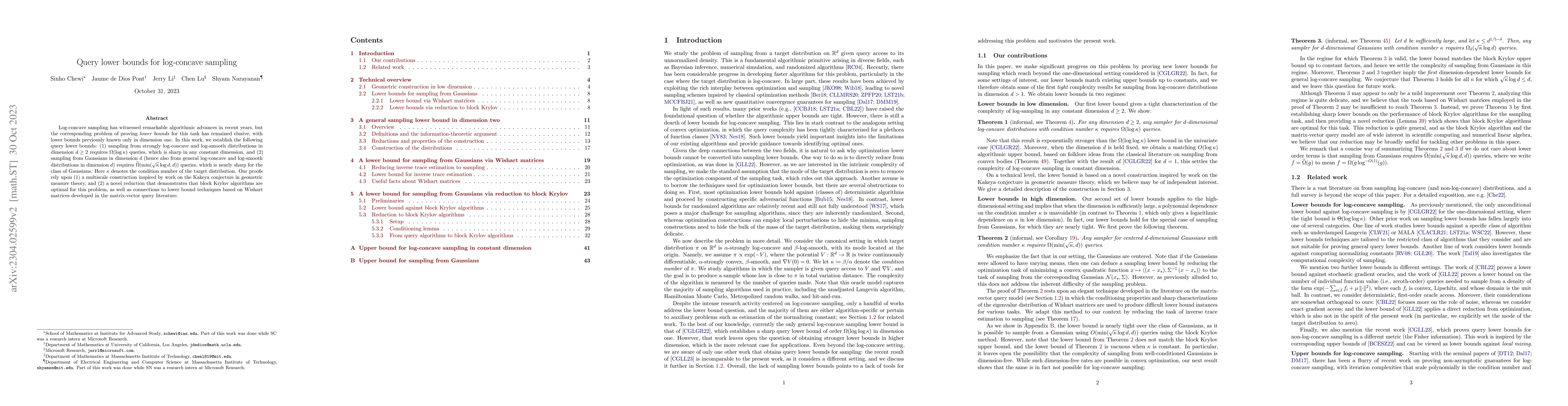 Thumbnail for Query lower bounds for log-concave sampling