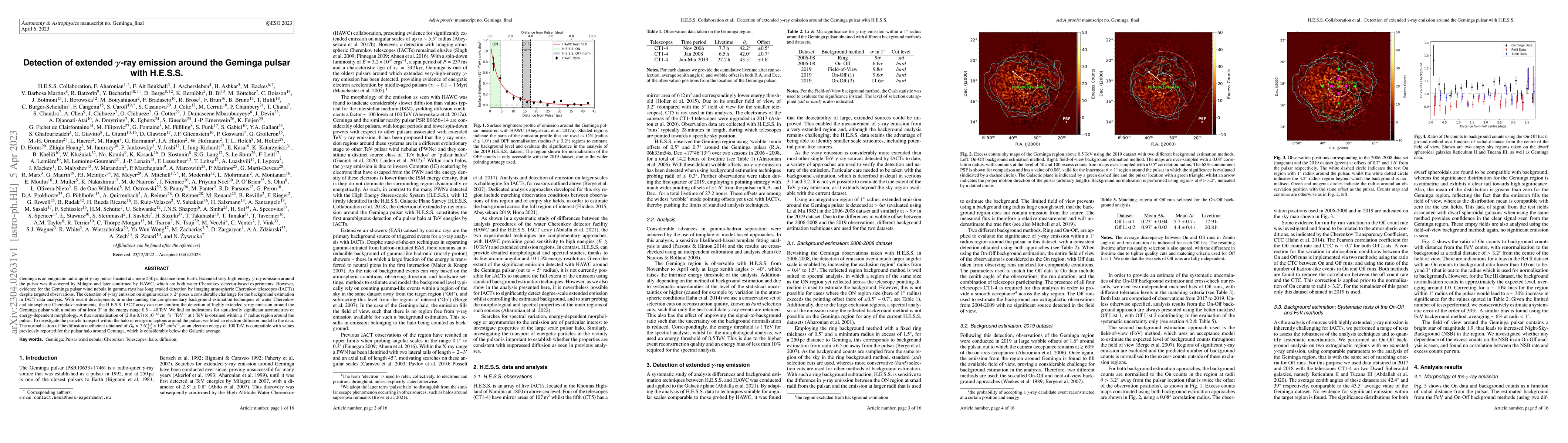 Thumbnail for Detection of extended gamma-ray emission around the Geminga pulsar with
  H.E.S.S