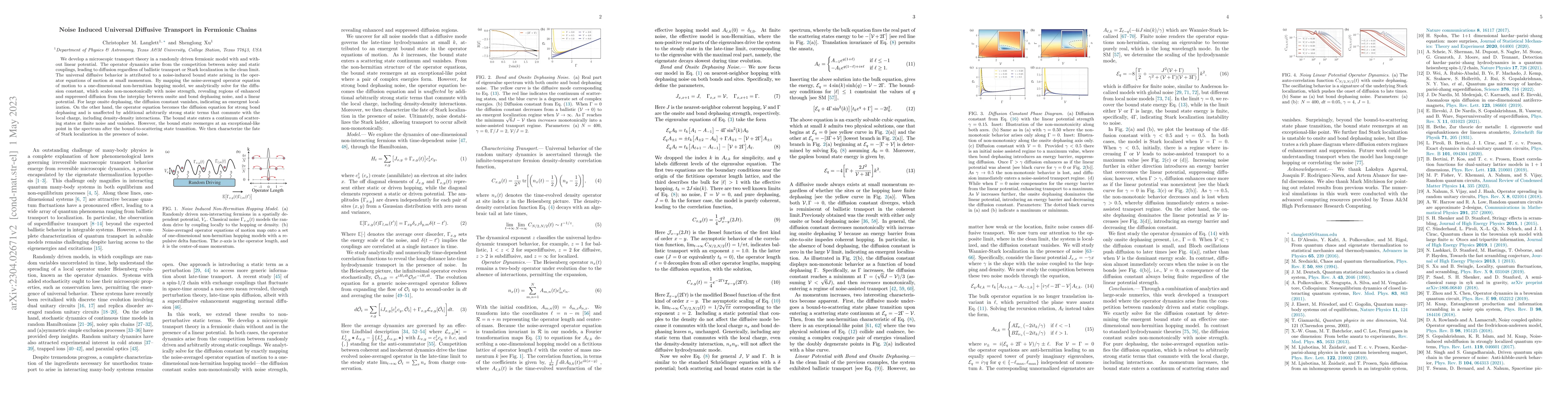 Thumbnail for Noise Induced Universal Diffusive Transport in Fermionic Chains