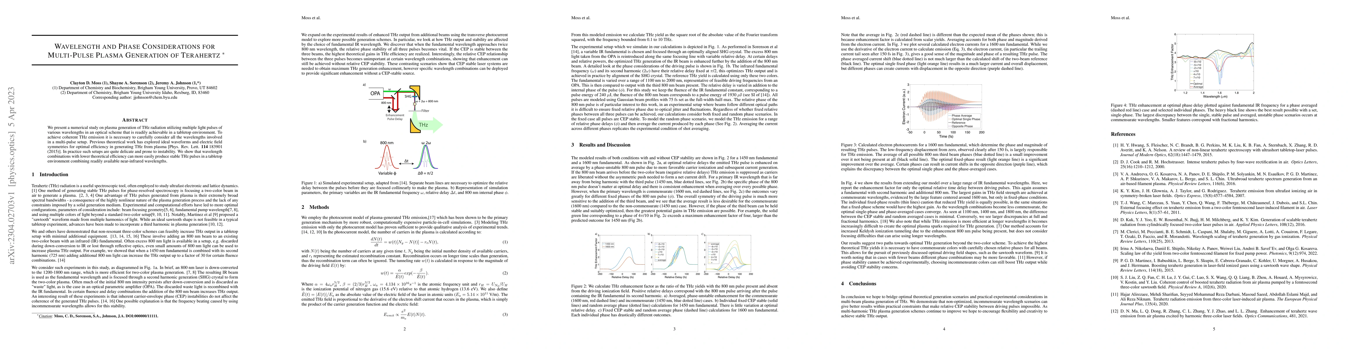 Thumbnail for Wavelength and phase considerations for multi-pulse plasma generation of
  terahertz
