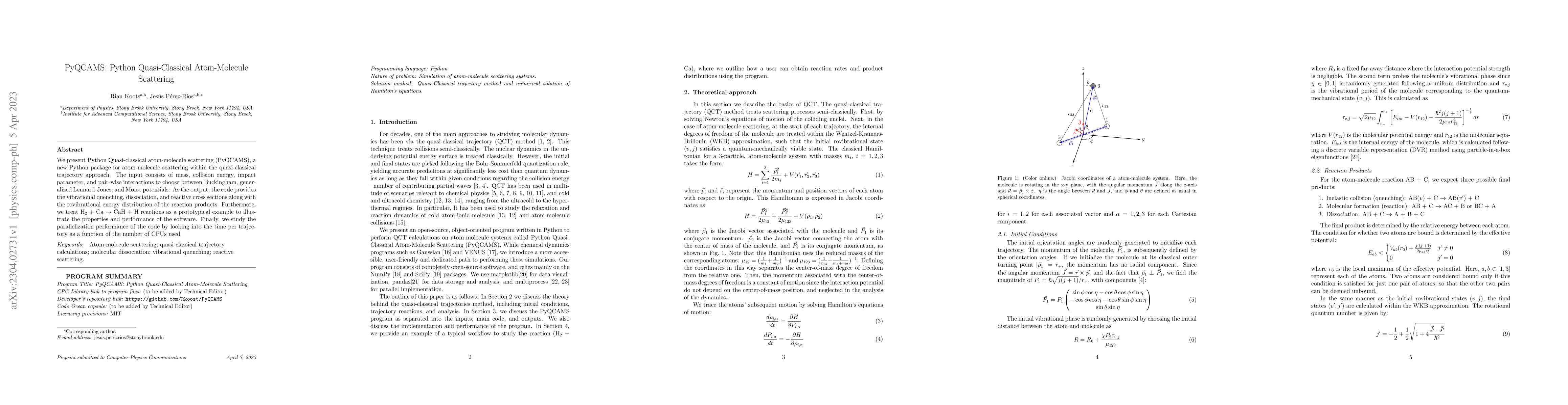 Thumbnail for PyQCAMS: Python Quasi-Classical Atom-Molecule Scattering