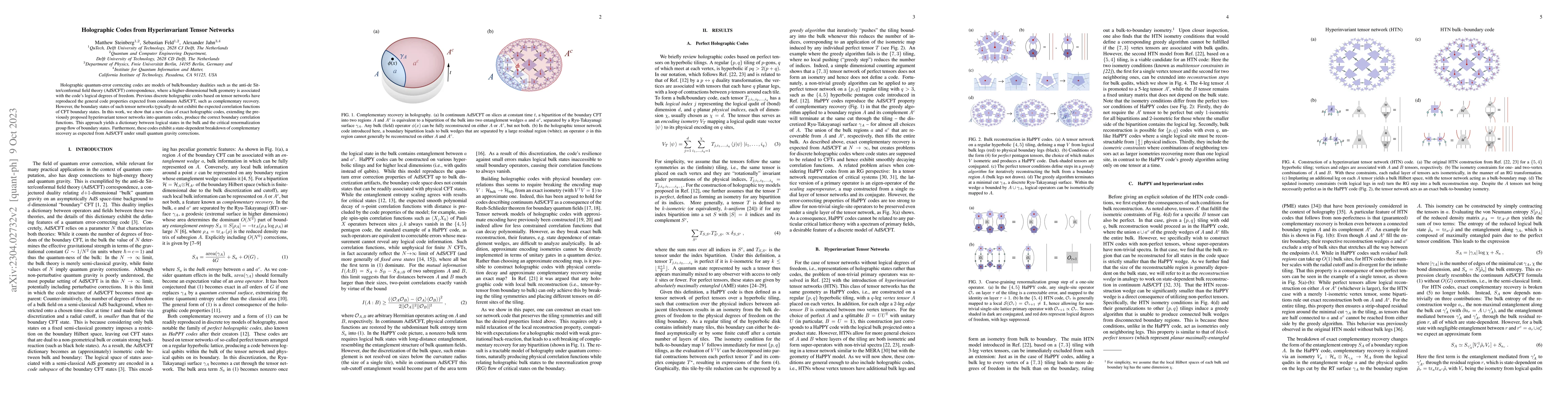 Thumbnail for Holographic Codes from Hyperinvariant Tensor Networks