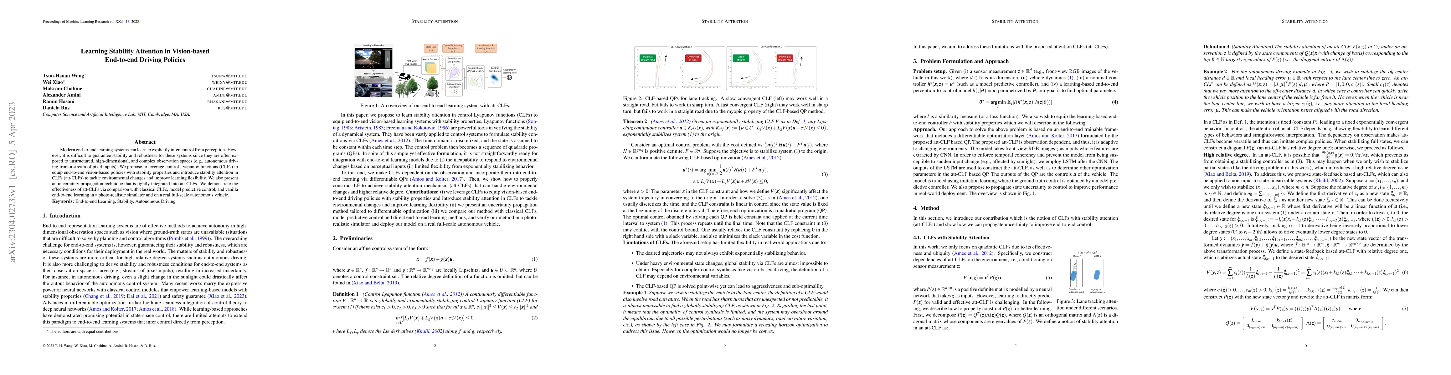 Thumbnail for Learning Stability Attention in Vision-based End-to-end Driving Policies