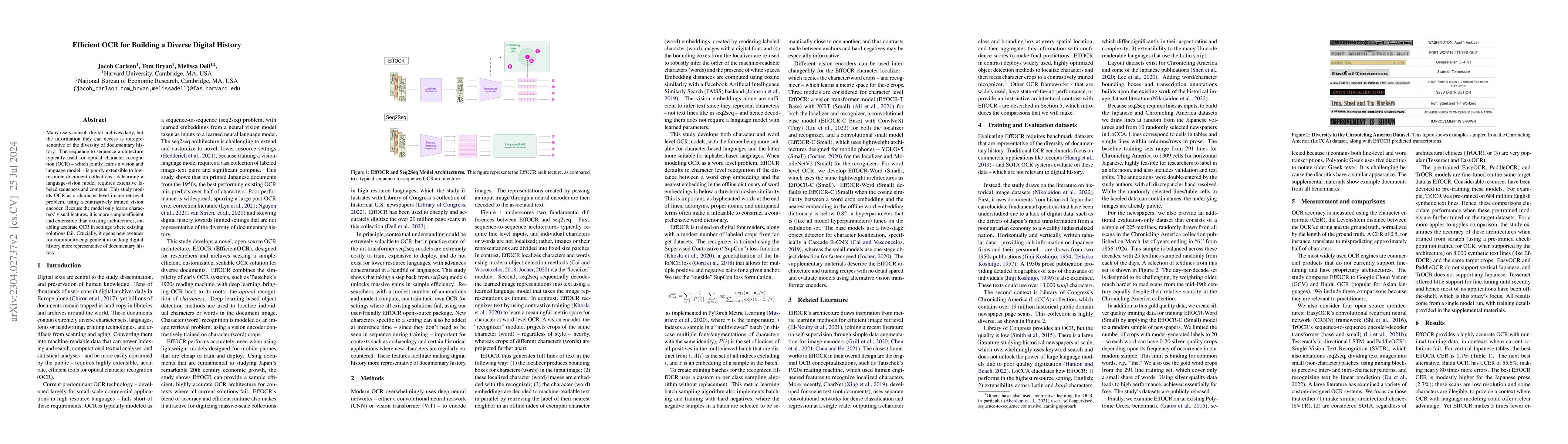 Thumbnail for Efficient OCR for Building a Diverse Digital History