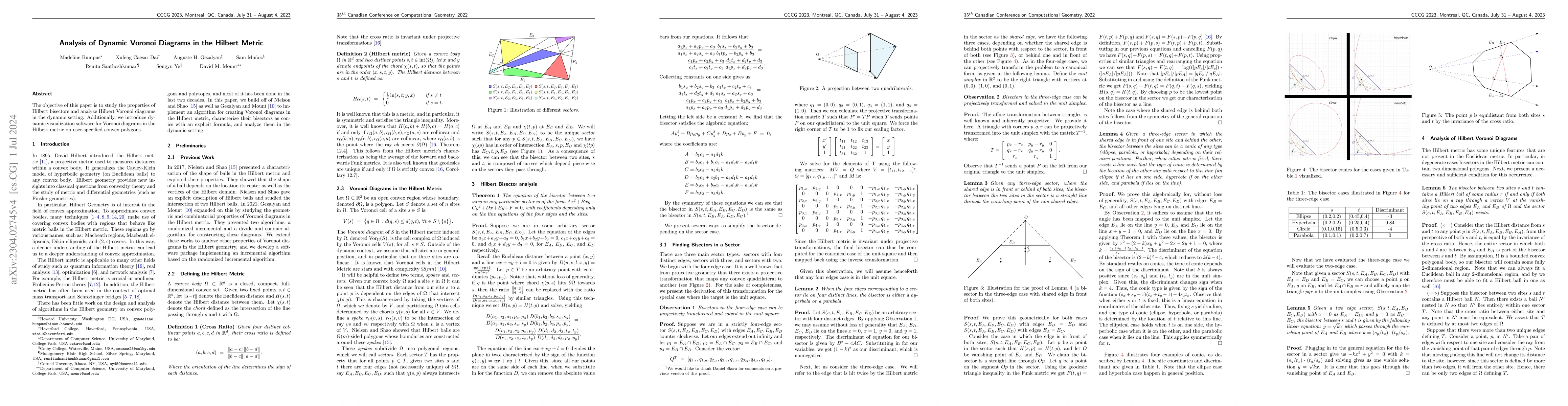 Thumbnail for Analysis of Dynamic Voronoi Diagrams in the Hilbert Metric