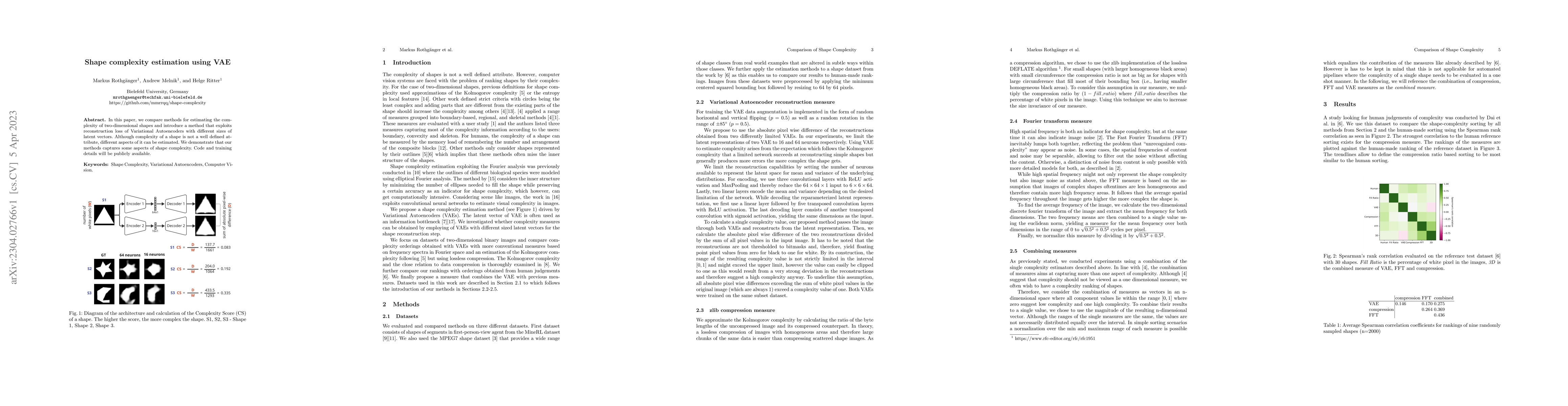 Thumbnail for Shape complexity estimation using VAE