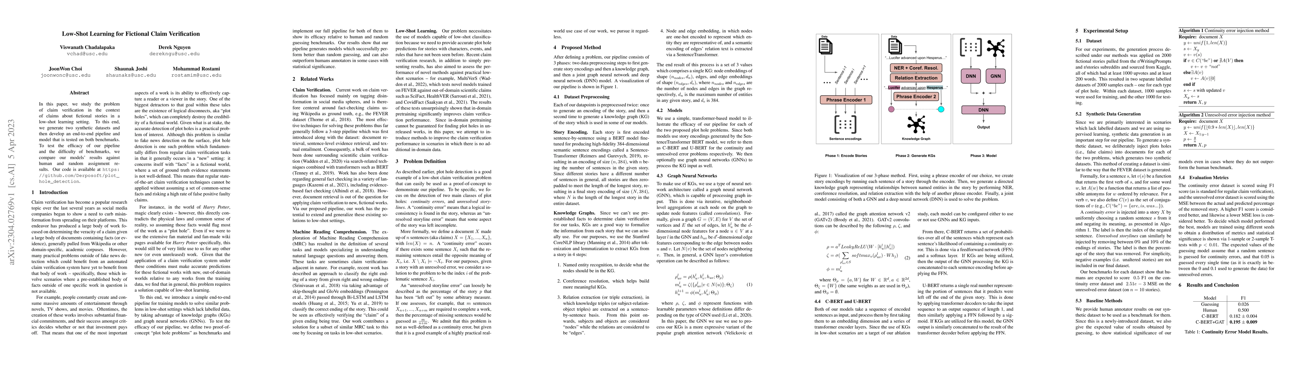 Thumbnail for Low-Shot Learning for Fictional Claim Verification