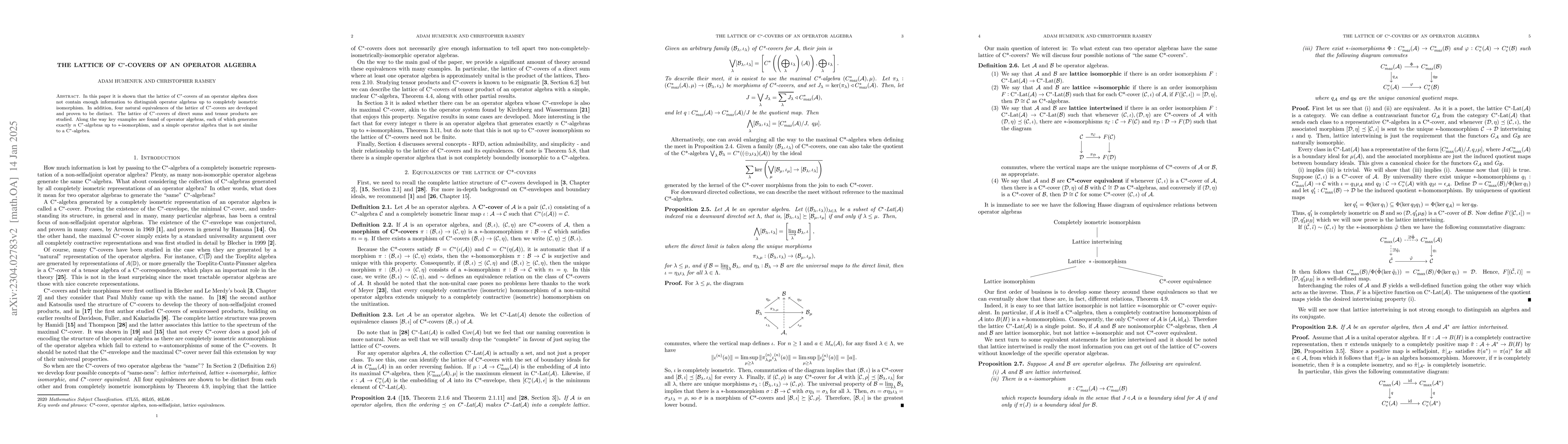 Thumbnail for The Lattice of C*-covers of an operator algebra