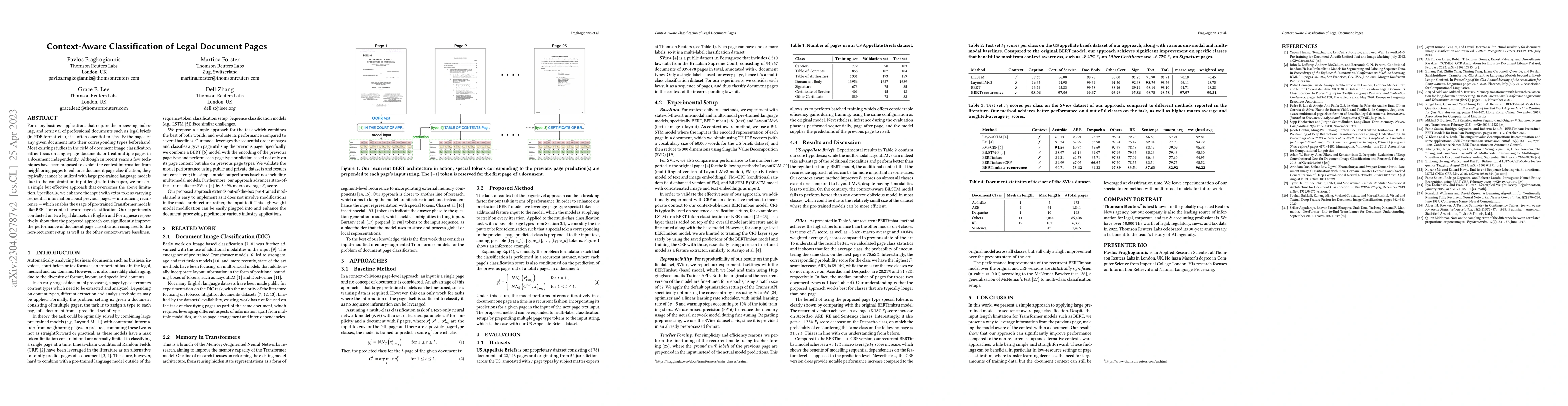 Thumbnail for Context-Aware Classification of Legal Document Pages