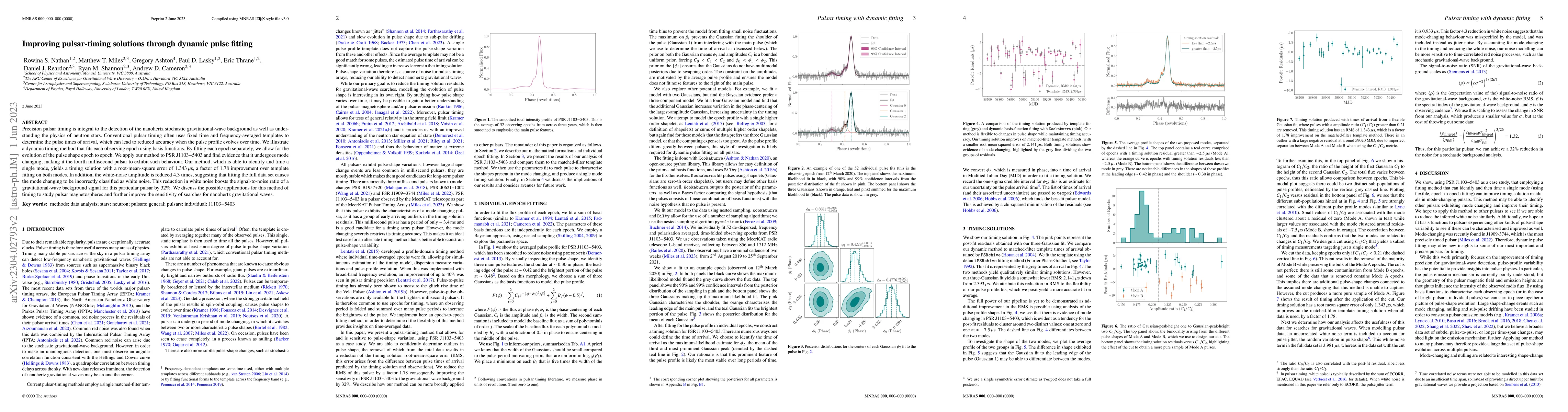 Thumbnail for Improving pulsar-timing solutions through dynamic pulse fitting