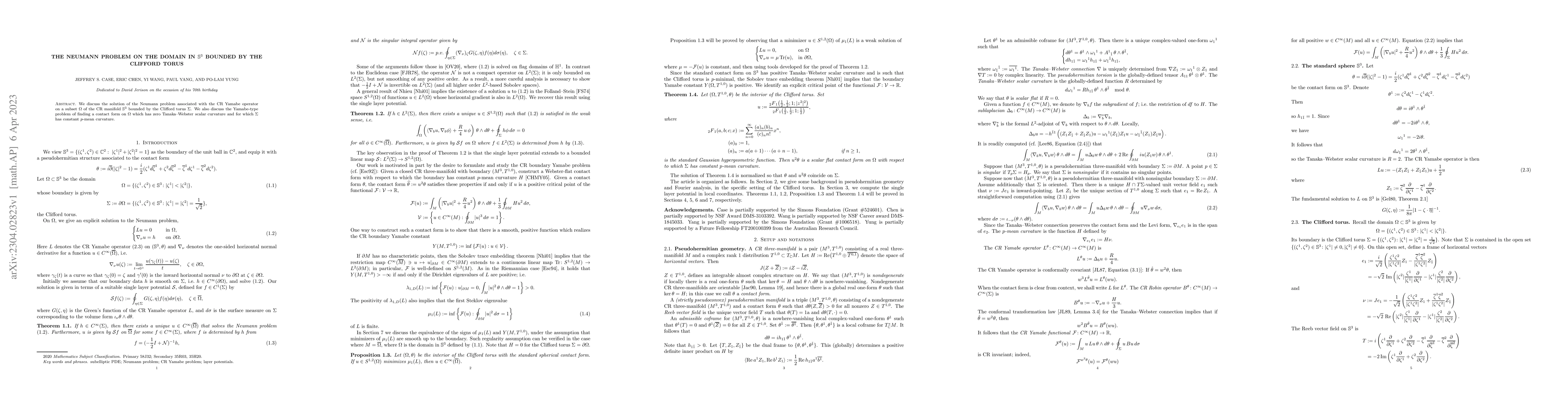 Thumbnail for The Neumann problem on the Clifford torus in $\mathbb{S}^3$