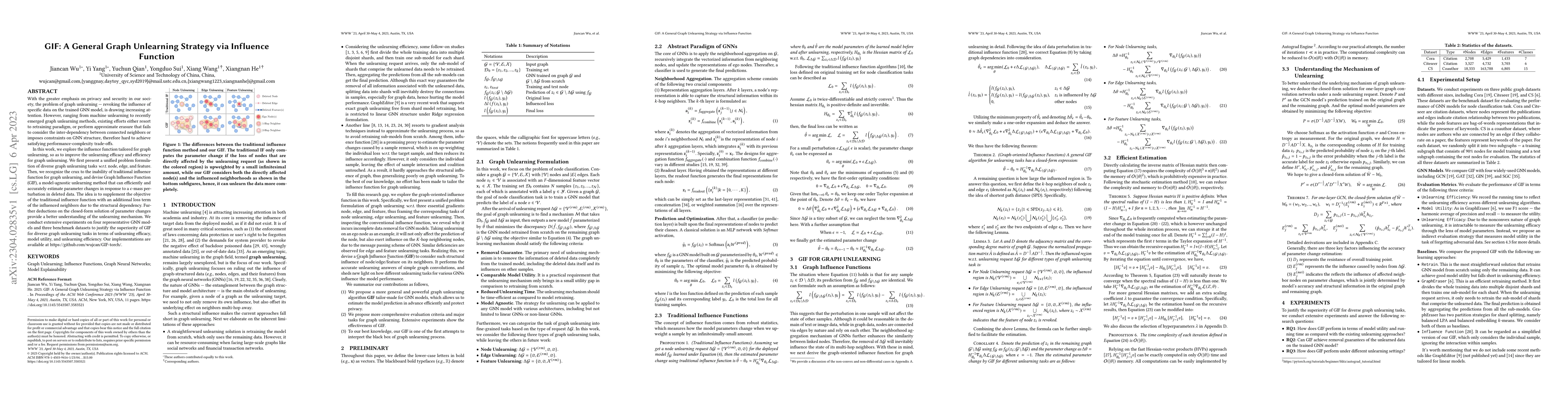 Thumbnail for GIF: A General Graph Unlearning Strategy via Influence Function