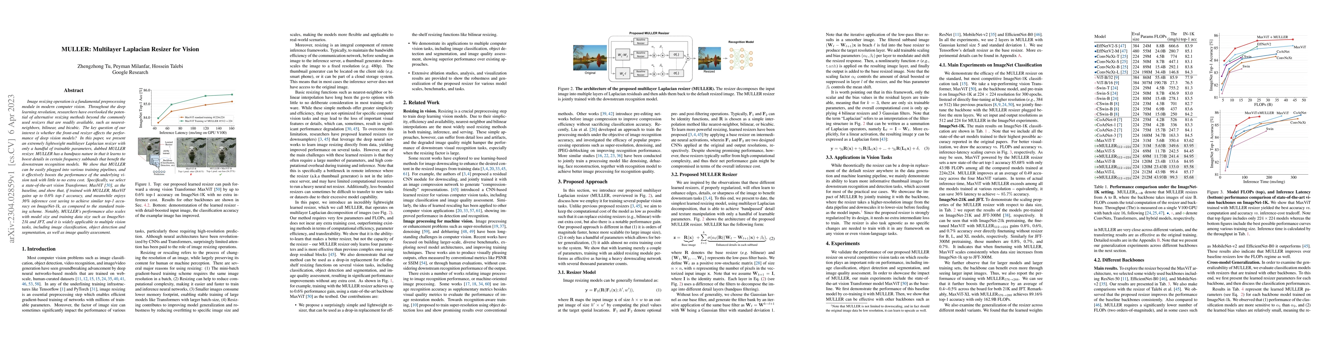 Thumbnail for MULLER: Multilayer Laplacian Resizer for Vision