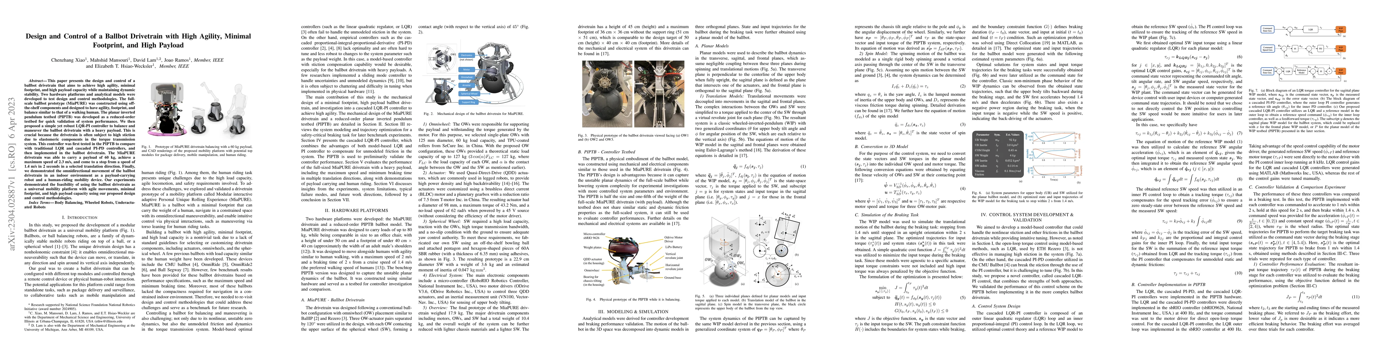 Thumbnail for Design and Control of a Ballbot Drivetrain with High Agility, Minimal
  Footprint, and High Payload