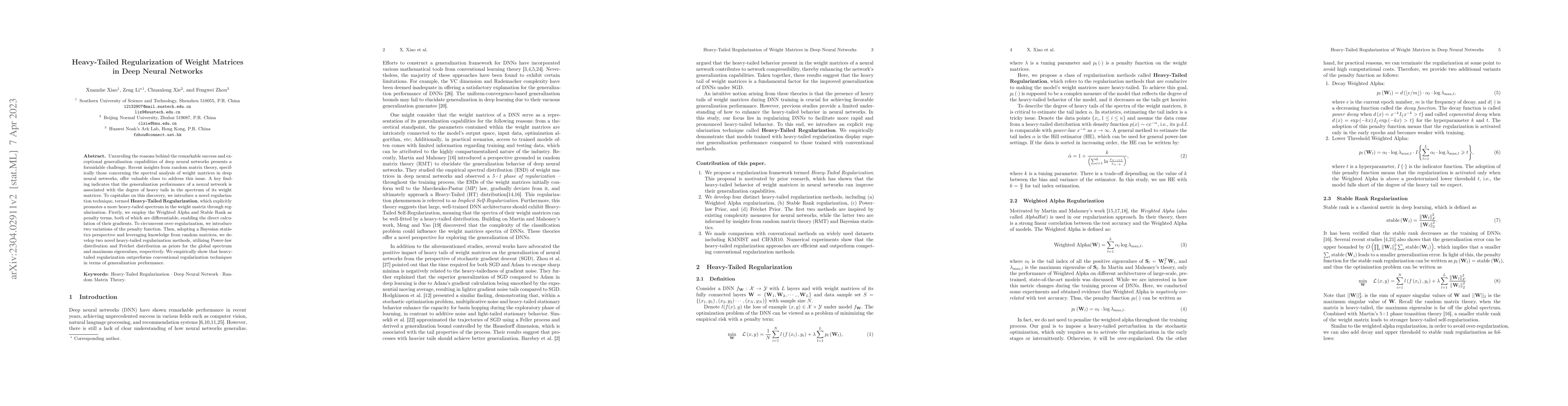 Thumbnail for Heavy-Tailed Regularization of Weight Matrices in Deep Neural Networks