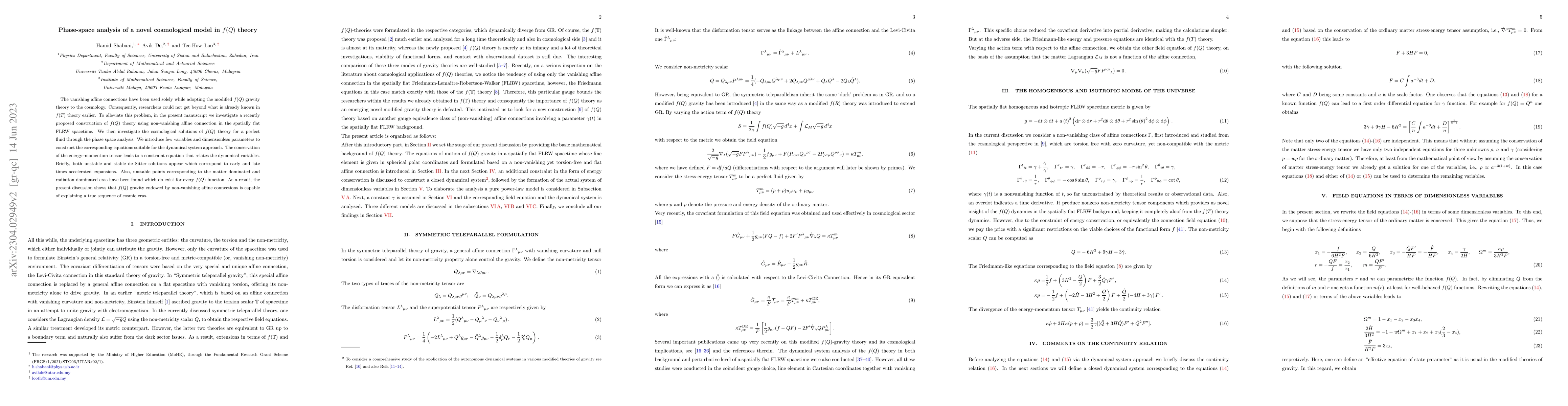 Thumbnail for Phase-space analysis of a novel cosmological model in $f(Q)$ theory