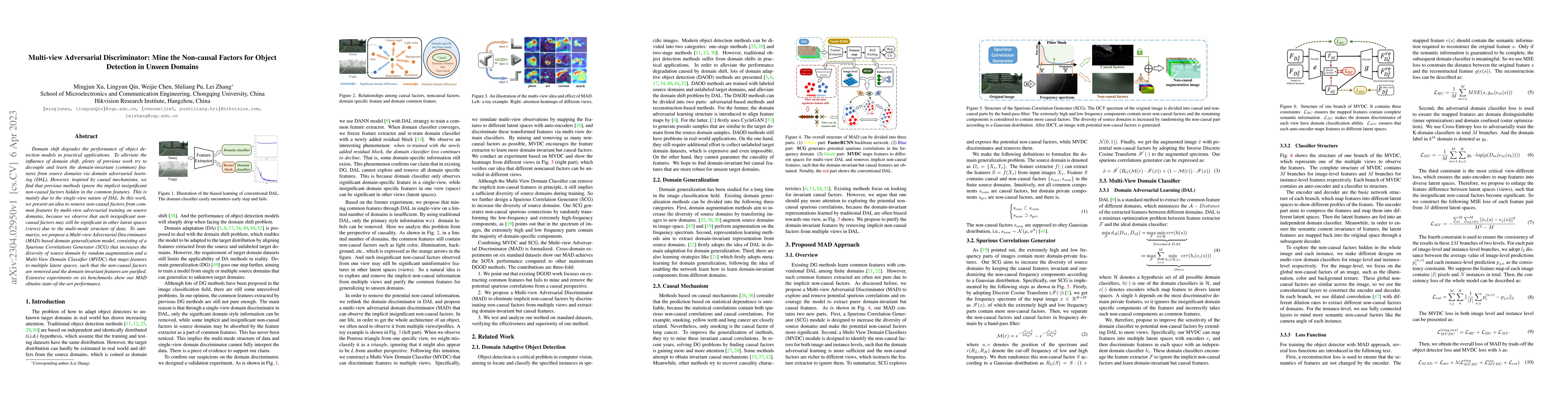 Thumbnail for Multi-view Adversarial Discriminator: Mine the Non-causal Factors for
  Object Detection in Unseen Domains