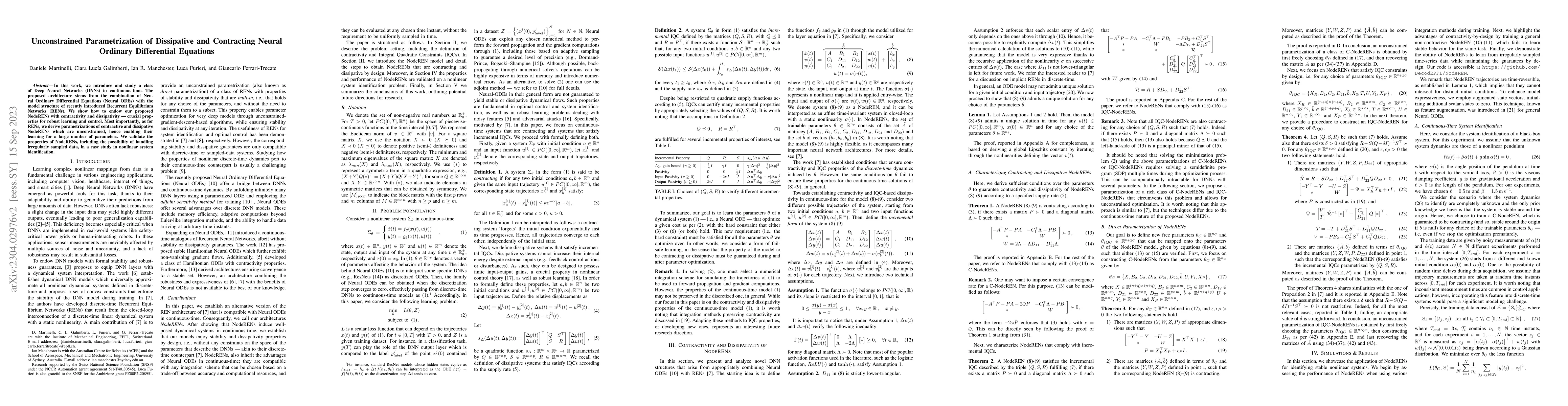 Thumbnail for Unconstrained Parametrization of Dissipative and Contracting Neural
  Ordinary Differential Equations