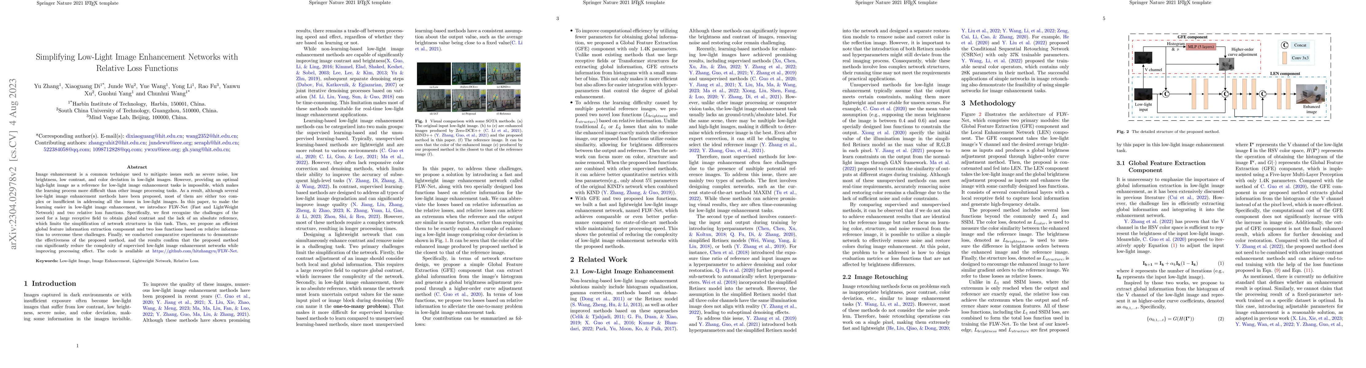 Thumbnail for Simplifying Low-Light Image Enhancement Networks with Relative Loss
  Functions