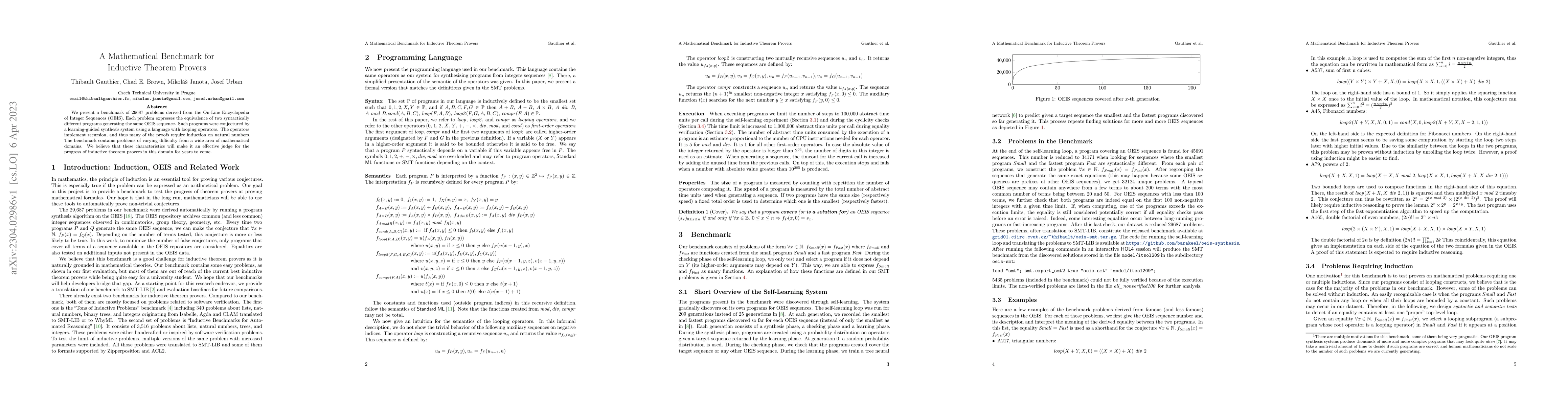 Thumbnail for A Mathematical Benchmark for Inductive Theorem Provers