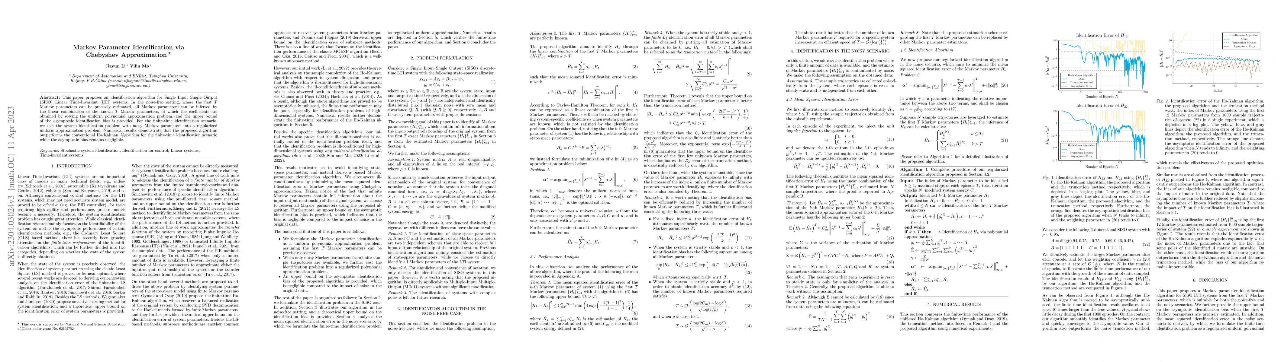 Thumbnail for Markov Parameter Identification via Chebyshev Approximation