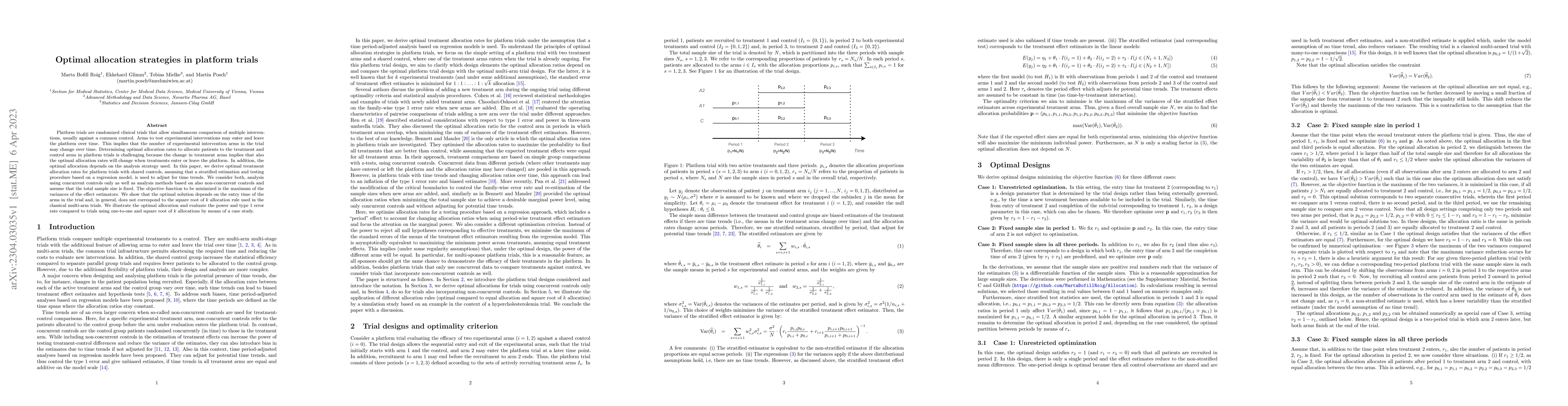 Thumbnail for Optimal allocation strategies in platform trials