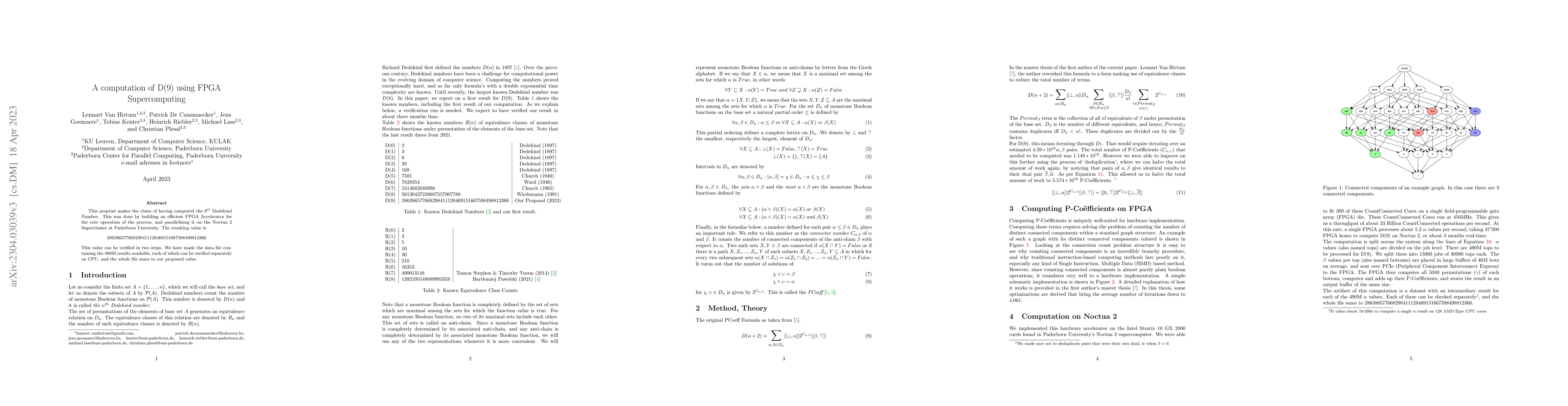 Thumbnail for A computation of D(9) using FPGA Supercomputing