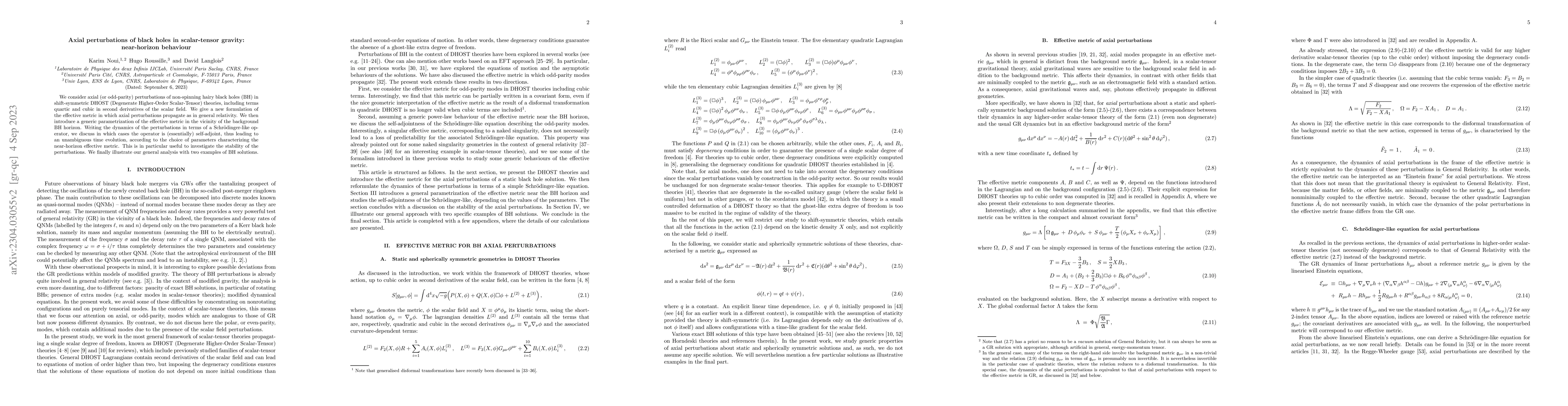 Thumbnail for Axial perturbations of black holes in scalar-tensor gravity:
  near-horizon behaviour