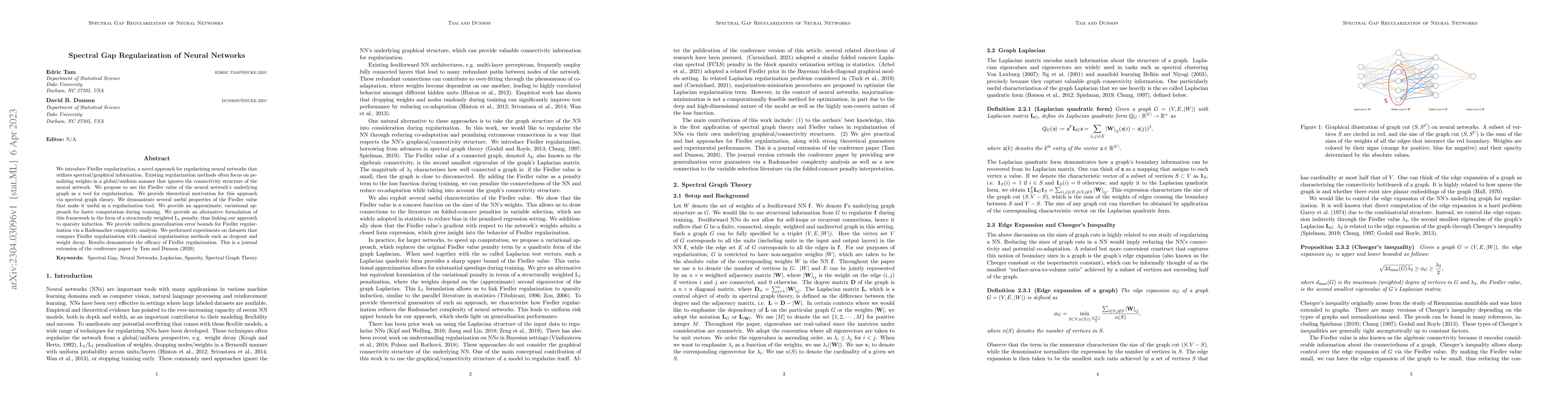 Thumbnail for Spectral Gap Regularization of Neural Networks